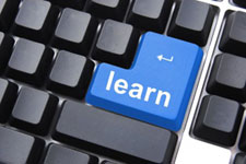 Enter Key with Learn written on it